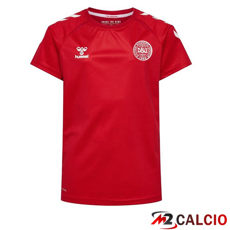 Maglie Calcio Personalizzate,Tute Calcio Squadre,Maglia Nazionale Italiana Calcio | Maglia calcio Danimarca Donna Prima Rosso Euro 2022 femminile