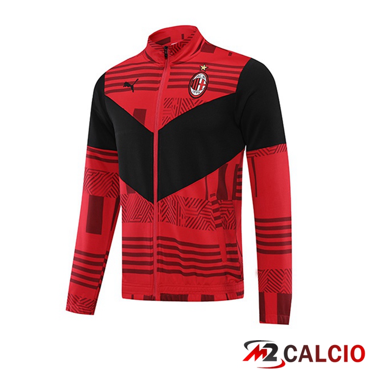 Maglie Calcio Personalizzate,Tute Calcio Squadre,Maglia Nazionale Italiana Calcio | Giacca Calcio AC Milan Rosso Nero 2022/2023