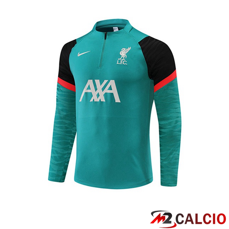 Maglie Calcio Personalizzate,Tute Calcio Squadre,Maglia Nazionale Italiana Calcio | Felpa Allenamento FC Liverpool Verde Nero 2022/2023