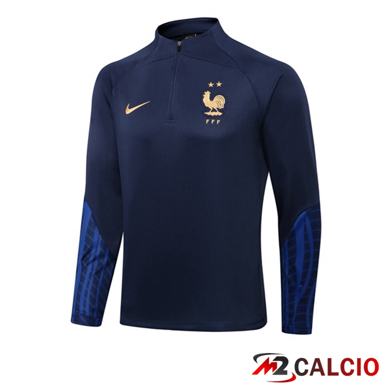 Maglie Calcio Personalizzate,Tute Calcio Squadre,Maglia Nazionale Italiana Calcio | Felpa Allenamento Francia Blu Royal 2022/2023