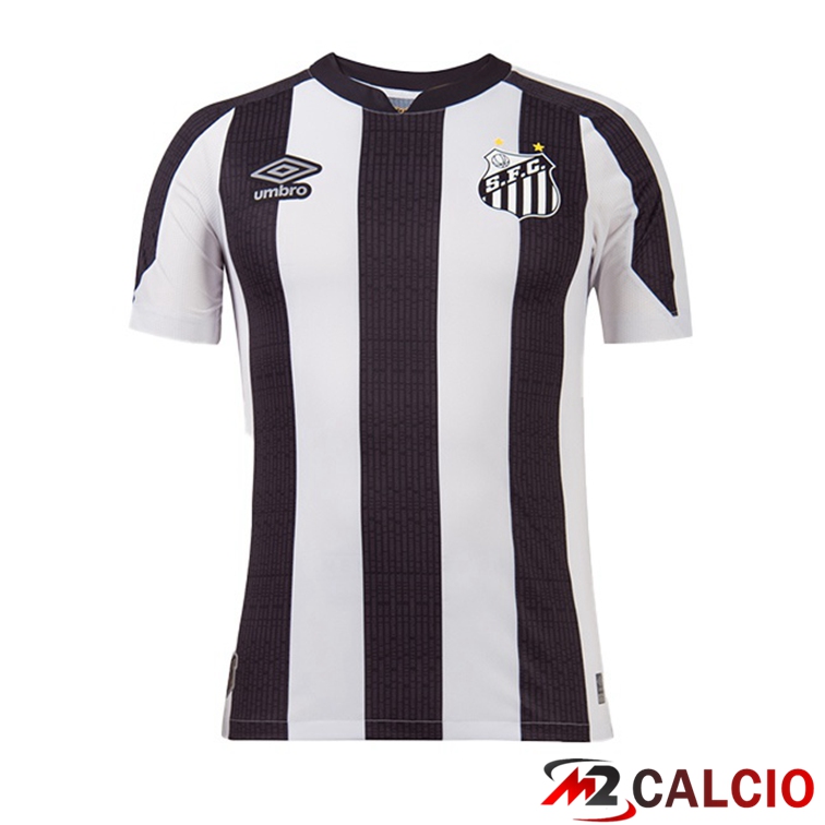 Maglie Calcio Personalizzate,Tute Calcio Squadre,Maglia Nazionale Italiana Calcio | Maglie Calcio Santos FC Seconda Bianco Nero 2022/2023