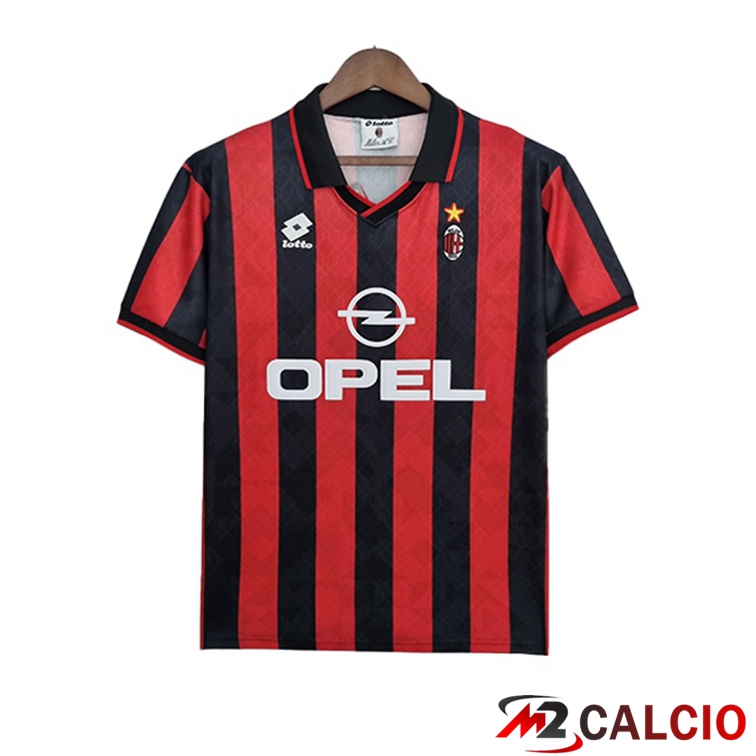 Maglie Calcio Personalizzate,Tute Calcio Squadre,Maglia Nazionale Italiana Calcio | Maglie Calcio AC Milan Retro Prima Rosso 1995-1996