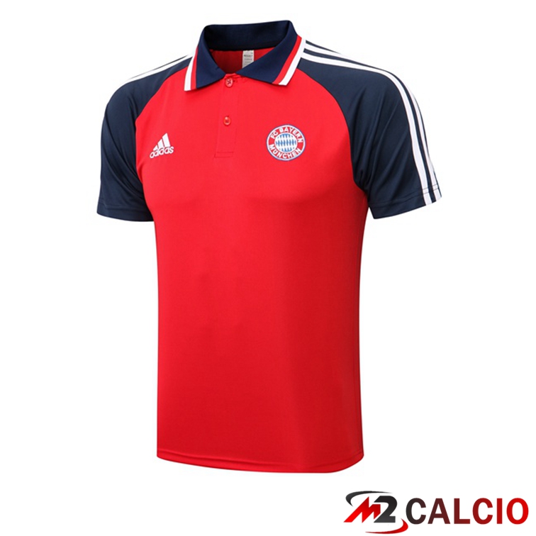 Maglie Calcio Personalizzate,Tute Calcio Squadre,Maglia Nazionale Italiana Calcio | Bayern Monaco Polo Maglia Uomo Rosso 2021/2022