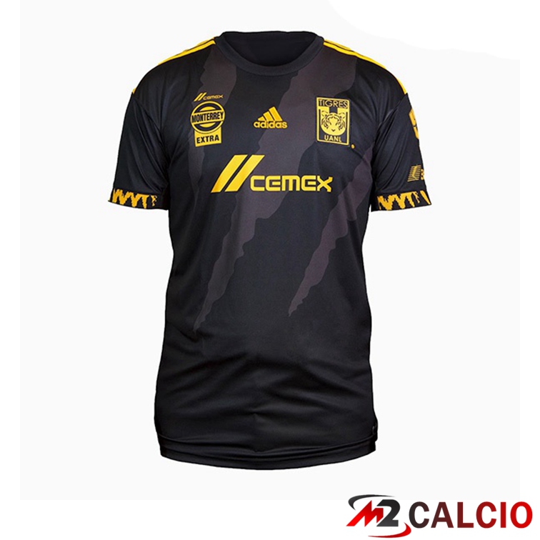 Maglie Calcio Personalizzate,Tute Calcio Squadre,Maglia Nazionale Italiana Calcio | Maglia Calcio Tigres UANL Terza Nero 2021/2022