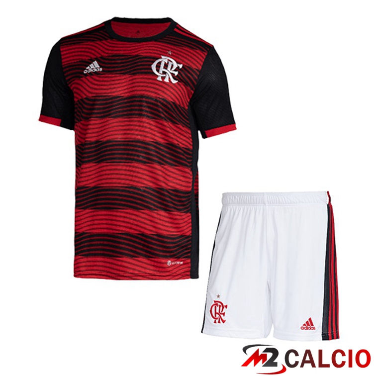 Maglie Calcio Personalizzate,Tute Calcio Squadre,Maglia Nazionale Italiana Calcio | Maglia Calcio Flamengo Bambino Prima Rosso Nero 2022/2023