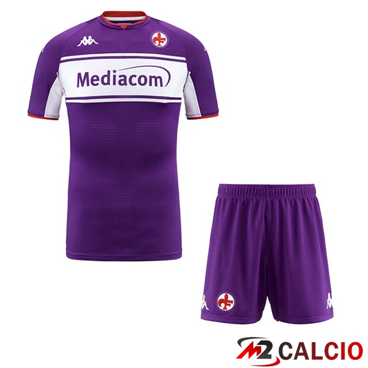Maglie Calcio Personalizzate,Tute Calcio Squadre,Maglia Nazionale Italiana Calcio | Maglie Calcio ACF Fiorentina Bambino Prima 21/22