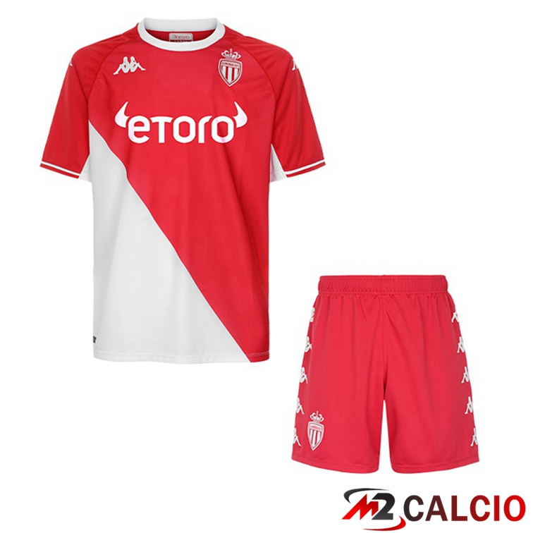 Maglie Calcio Personalizzate,Tute Calcio Squadre,Maglia Nazionale Italiana Calcio | Maglie Calcio AS Monaco Bambino Prima 21/22