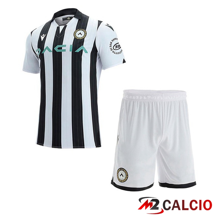 Maglie Calcio Personalizzate,Tute Calcio Squadre,Maglia Nazionale Italiana Calcio | Maglie Calcio Udinese Calcio Bambino Prima Nero Bianco 21/22