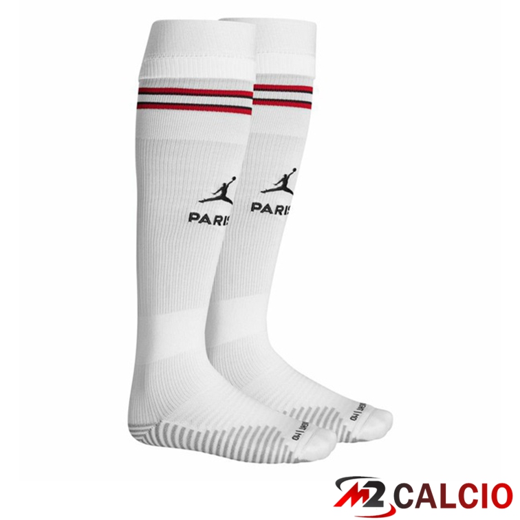 Maglie Calcio Personalizzate,Tute Calcio Squadre,Maglia Nazionale Italiana Calcio | Calzettoni Da Calcio Jordan Paris PSG Quattro Bianco 2021/2022