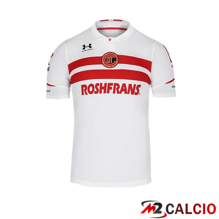 Maglie Calcio Personalizzate,Tute Calcio Squadre,Maglia Nazionale Italiana Calcio | Maglia Deportivo Toluca Seconda Bianco 2021/22
