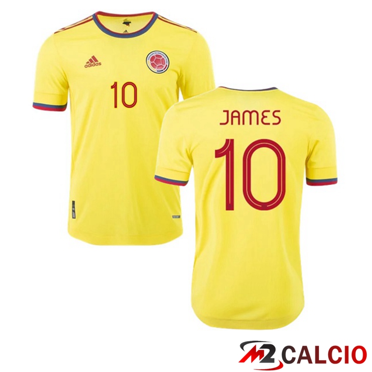 Maglie Calcio Personalizzate,Tute Calcio Squadre,Maglia Nazionale Italiana Calcio | Maglia Nazionale Colombia (JAMES 10) Prima 2020/2021