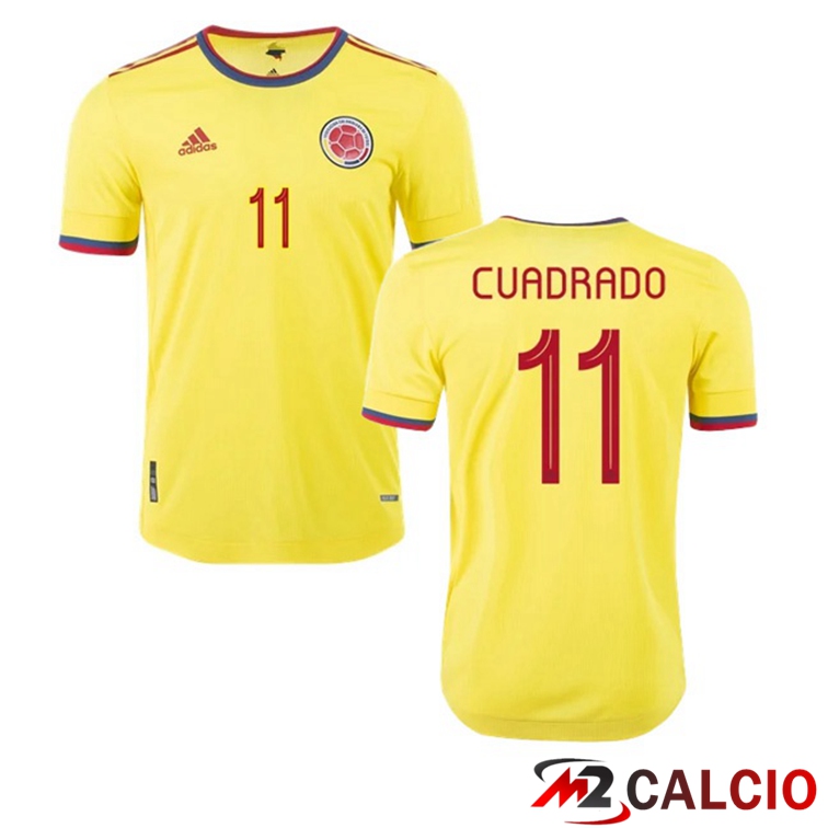 Maglie Calcio Personalizzate,Tute Calcio Squadre,Maglia Nazionale Italiana Calcio | Maglia Nazionale Colombia (CUADRADO 11) Prima 2020/2021