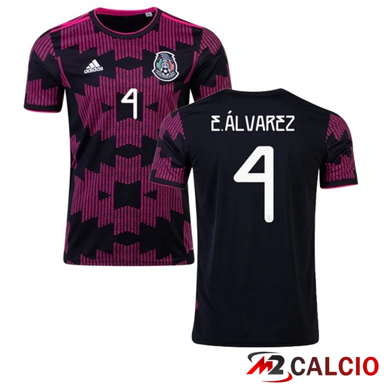 Maglie Calcio Personalizzate,Tute Calcio Squadre,Maglia Nazionale Italiana Calcio | Maglia Nazionale Messico (E.ÁLVAREZ 4) Prima 2020/2021