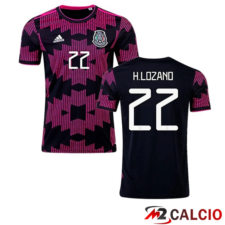 Maglie Calcio Personalizzate,Tute Calcio Squadre,Maglia Nazionale Italiana Calcio | Maglia Nazionale Messico (H.LOZANO 22) Prima 2020/2021