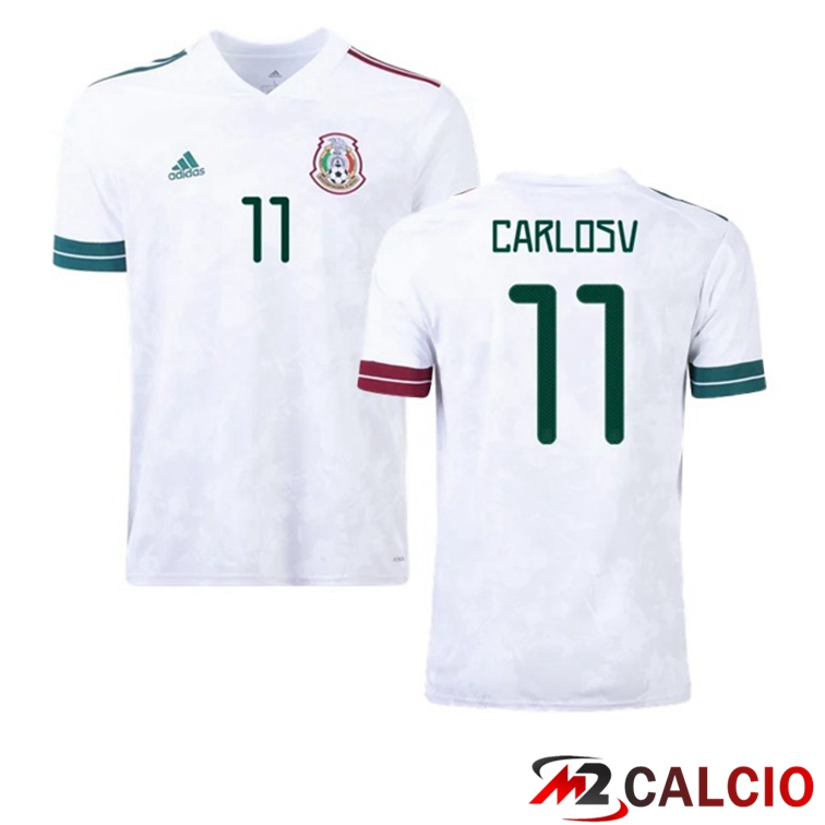Maglie Calcio Personalizzate,Tute Calcio Squadre,Maglia Nazionale Italiana Calcio | Maglia Nazionale Messico (CARLOSV 11) Seconda 2020/2021