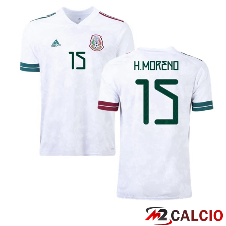 Maglie Calcio Personalizzate,Tute Calcio Squadre,Maglia Nazionale Italiana Calcio | Maglia Nazionale Messico (H.MORENO 15) Seconda 2020/2021