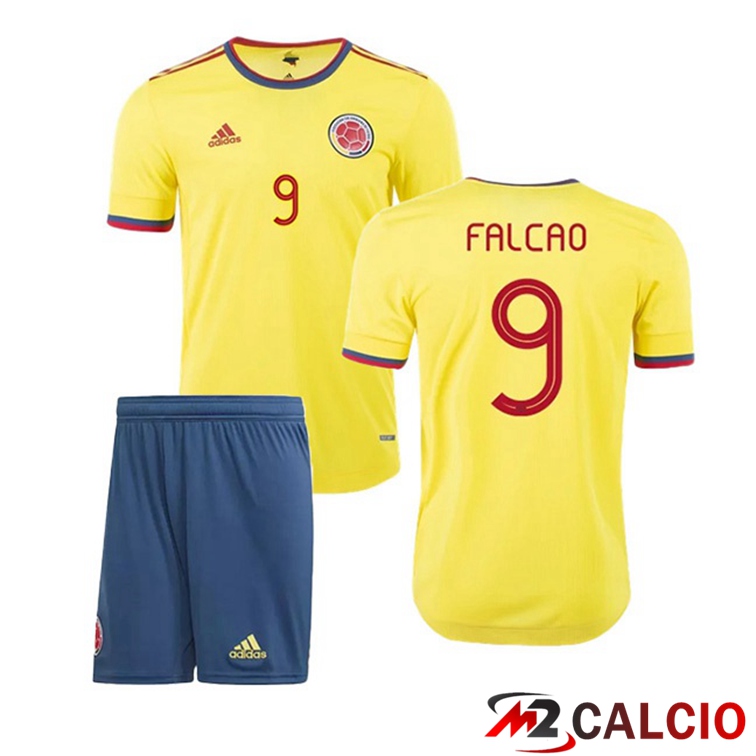Maglie Calcio Personalizzate,Tute Calcio Squadre,Maglia Nazionale Italiana Calcio | Maglia Nazionale Colombia (FALCAO 9) Bambino Prima 2020/2021
