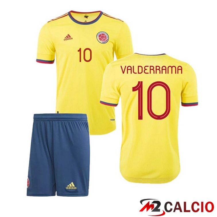 Maglie Calcio Personalizzate,Tute Calcio Squadre,Maglia Nazionale Italiana Calcio | Maglia Nazionale Colombia (VALDERRAMA 10) Bambino Prima 2020/2021