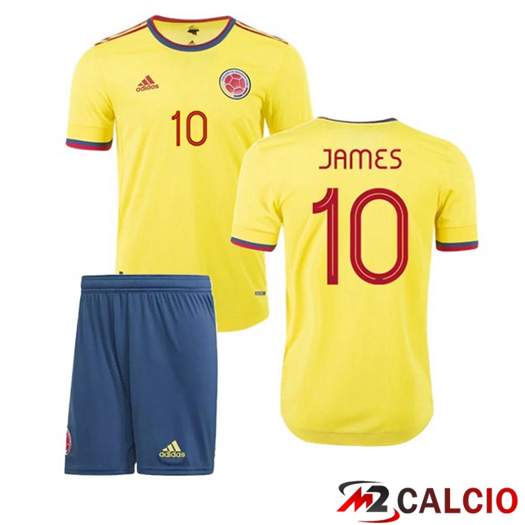 Maglie Calcio Personalizzate,Tute Calcio Squadre,Maglia Nazionale Italiana Calcio | Maglia Nazionale Colombia (JAMES 10) Bambino Prima 2020/2021