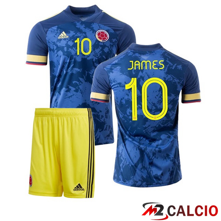 Maglie Calcio Personalizzate,Tute Calcio Squadre,Maglia Nazionale Italiana Calcio | Maglia Nazionale Colombia (JAMES 10) Bambino Seconda 2020/2021