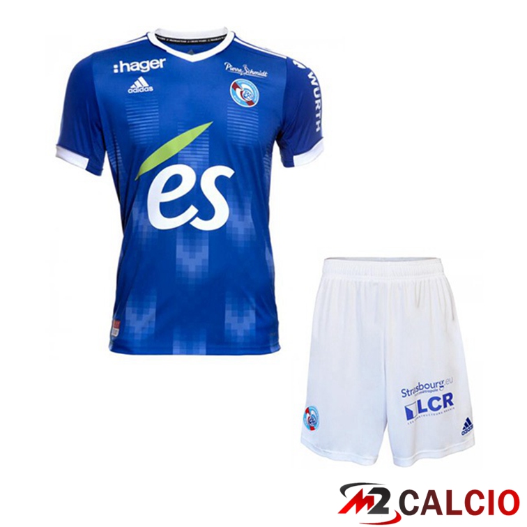 Maglie Calcio Personalizzate,Tute Calcio Squadre,Maglia Nazionale Italiana Calcio | Maglie Calcio RC Strasbourg Alsace Bambino Prima 21/22