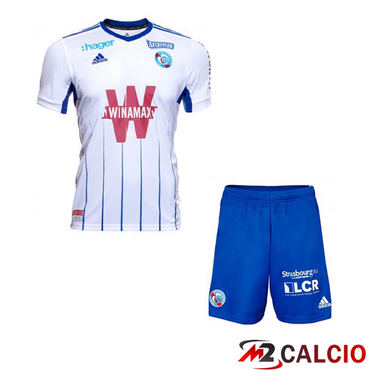 Maglie Calcio Personalizzate,Tute Calcio Squadre,Maglia Nazionale Italiana Calcio | Maglie Calcio RC Strasbourg Alsace Bambino Seconda 21/22