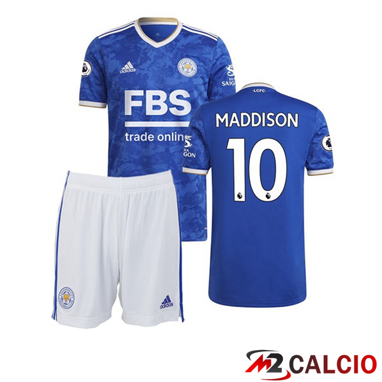 Maglie Calcio Personalizzate,Tute Calcio Squadre,Maglia Nazionale Italiana Calcio | Maglia Leicester City (MADDISON 10) Bambino Prima Blu 2021/22