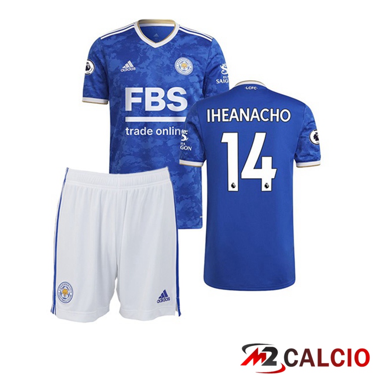 Maglie Calcio Personalizzate,Tute Calcio Squadre,Maglia Nazionale Italiana Calcio | Maglia Leicester City (IHEANACHO 14) Bambino Prima Blu 2021/22