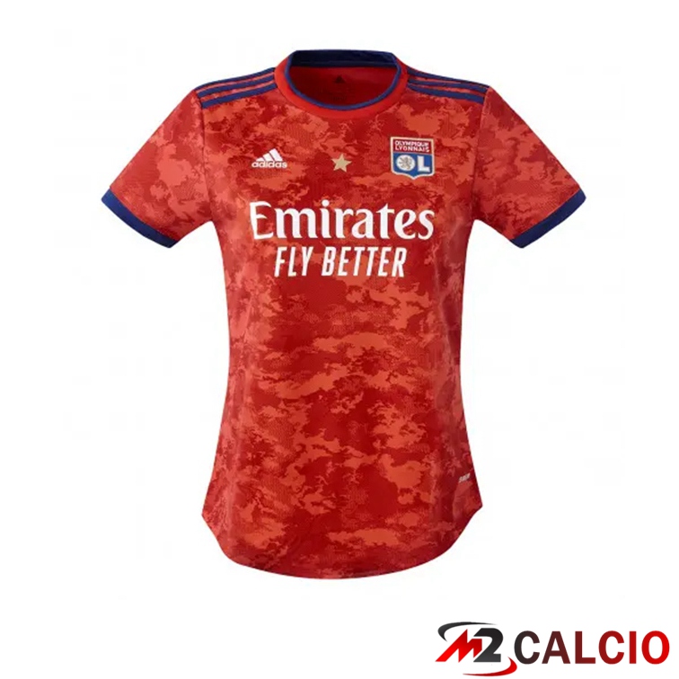 Maglie Calcio Personalizzate,Tute Calcio Squadre,Maglia Nazionale Italiana Calcio | Maglia Olympique Lyon Donna Seconda Rosso 2021/2022