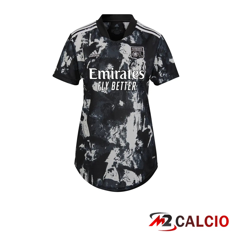 Maglie Calcio Personalizzate,Tute Calcio Squadre,Maglia Nazionale Italiana Calcio | Maglia Olympique Lyon Donna Terza Nero 2021/2022