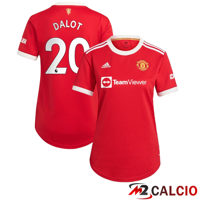 Maglie Calcio Personalizzate,Tute Calcio Squadre,Maglia Nazionale Italiana Calcio | Maglia Manchester United (Dalot 20) Donna Prima Rosso 2021/2022