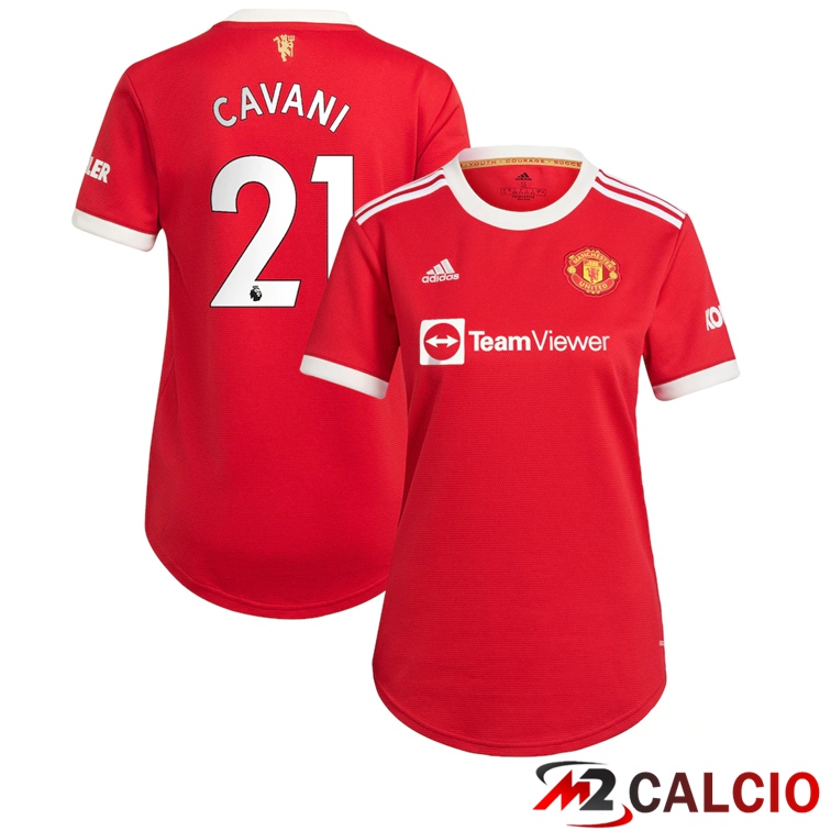 Maglie Calcio Personalizzate,Tute Calcio Squadre,Maglia Nazionale Italiana Calcio | Maglia Manchester United (CAVANI 21) Donna Prima Rosso 2021/2022