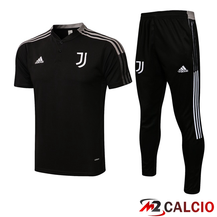 Maglie Calcio Personalizzate,Tute Calcio Squadre,Maglia Nazionale Italiana Calcio | Maglia Polo Juventus + Pantaloni Nero 2021/2022
