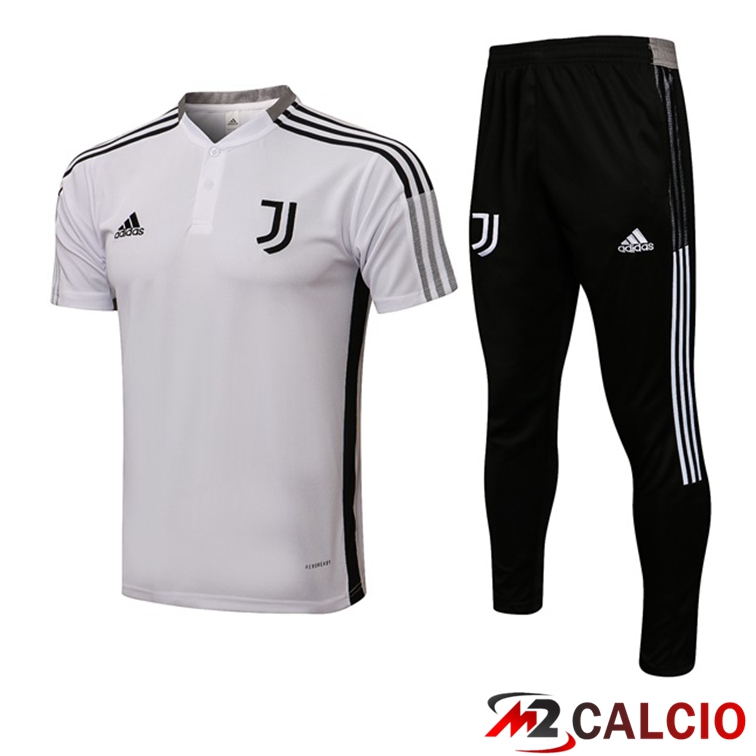 Maglie Calcio Personalizzate,Tute Calcio Squadre,Maglia Nazionale Italiana Calcio | Maglia Polo Juventus + Pantaloni Bianco 2021/2022