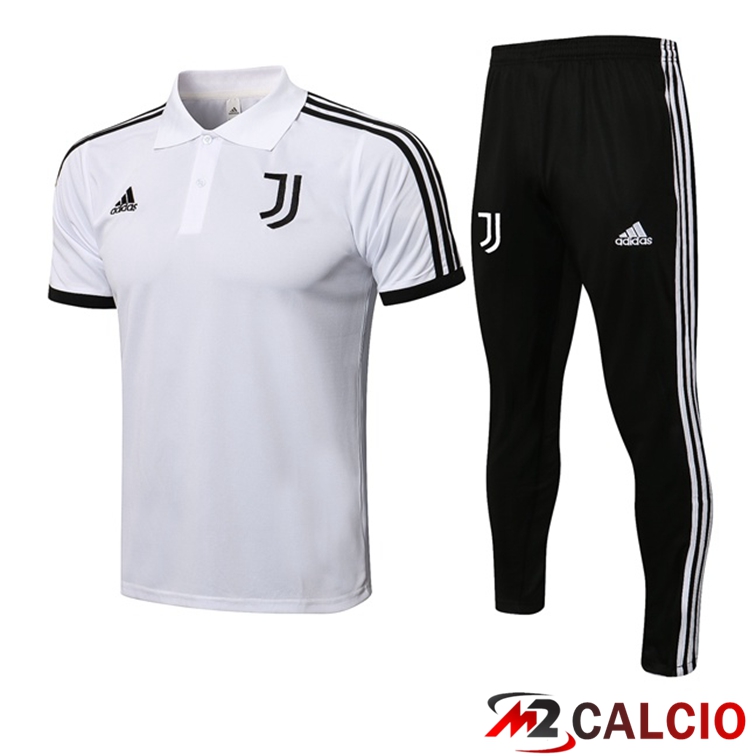 Maglie Calcio Personalizzate,Tute Calcio Squadre,Maglia Nazionale Italiana Calcio | Maglia Polo Juventus + Pantaloni Bianco 2021/2022