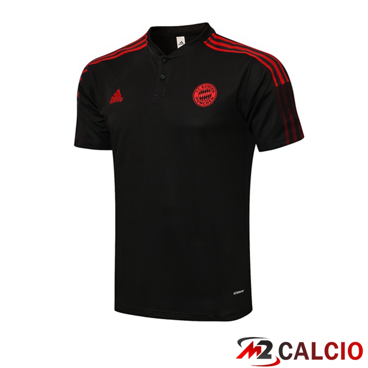 Maglie Calcio Personalizzate,Tute Calcio Squadre,Maglia Nazionale Italiana Calcio | Maglia Polo Bayern Monaco Nero 2021/2022