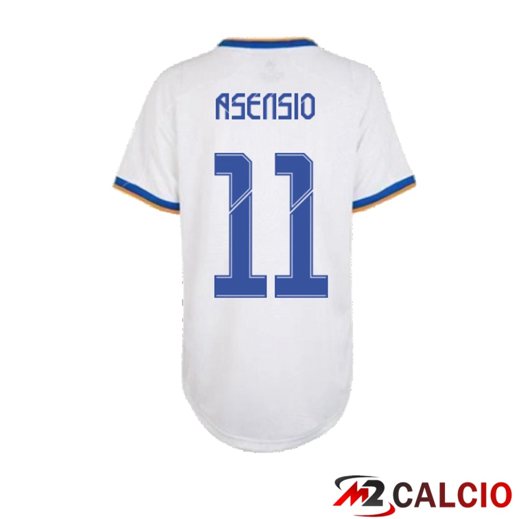 Maglie Calcio Personalizzate,Tute Calcio Squadre,Maglia Nazionale Italiana Calcio | Maglia Real Madrid (ASENSIO 11) Donna Prima Bianco 2021/2022
