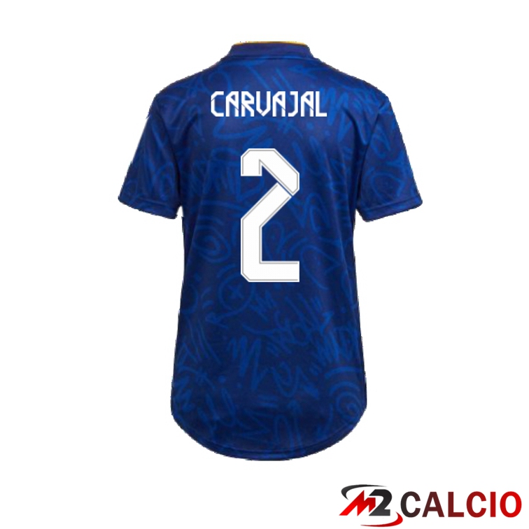 Maglie Calcio Personalizzate,Tute Calcio Squadre,Maglia Nazionale Italiana Calcio | Maglia Real Madrid (DANI CARVAJAL 2) Donna Seconda Blu 2021/2022