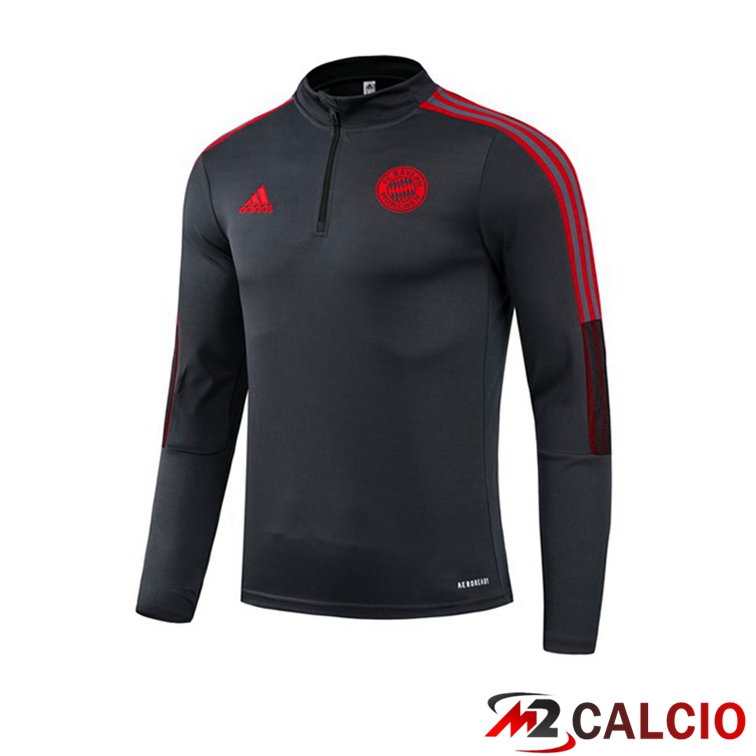 Maglie Calcio Personalizzate,Tute Calcio Squadre,Maglia Nazionale Italiana Calcio | Felpa Allenamento Bayern Monaco Grigio Fonce 2021/2022