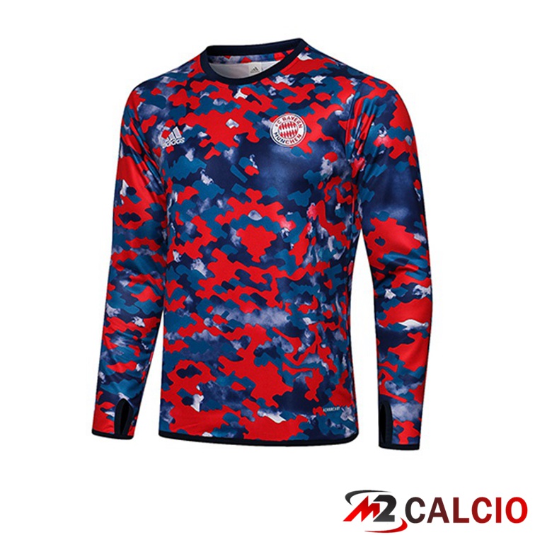 Maglie Calcio Personalizzate,Tute Calcio Squadre,Maglia Nazionale Italiana Calcio | Felpa Allenamento Bayern Monaco Blu Rosso 2021/2022