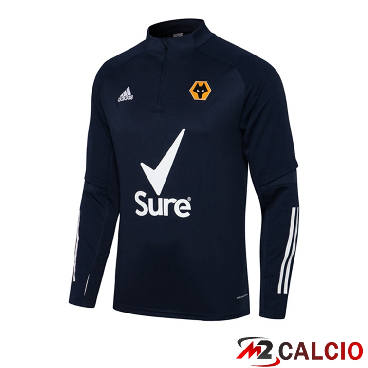 Maglie Calcio Personalizzate,Tute Calcio Squadre,Maglia Nazionale Italiana Calcio | Felpa Allenamento Wolves Blu Reale 2021/2022