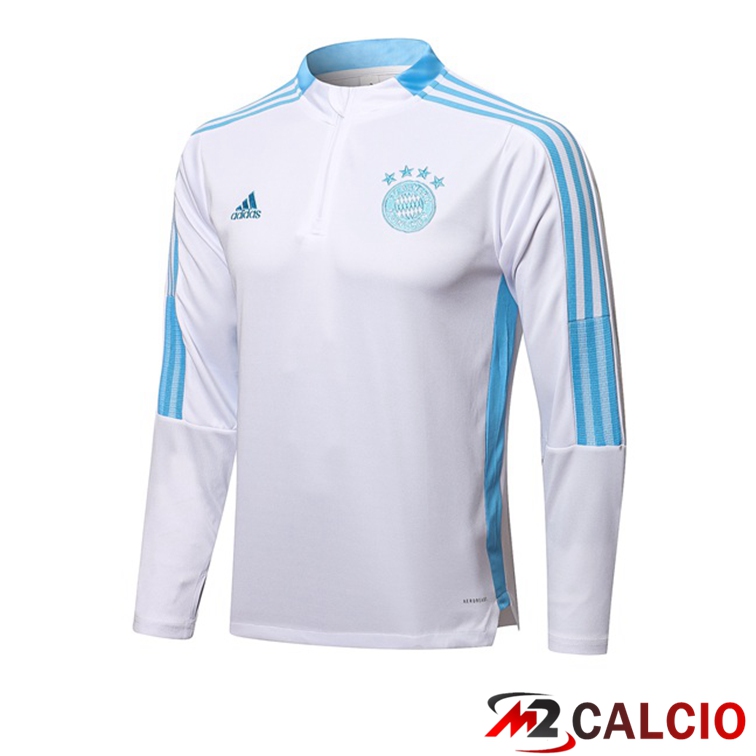 Maglie Calcio Personalizzate,Tute Calcio Squadre,Maglia Nazionale Italiana Calcio | Felpa Allenamento Bayern Monaco Bianco 2021/2022