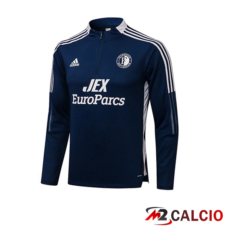 Maglie Calcio Personalizzate,Tute Calcio Squadre,Maglia Nazionale Italiana Calcio | Felpa Allenamento Feyenoord Blu Reale 2021/2022