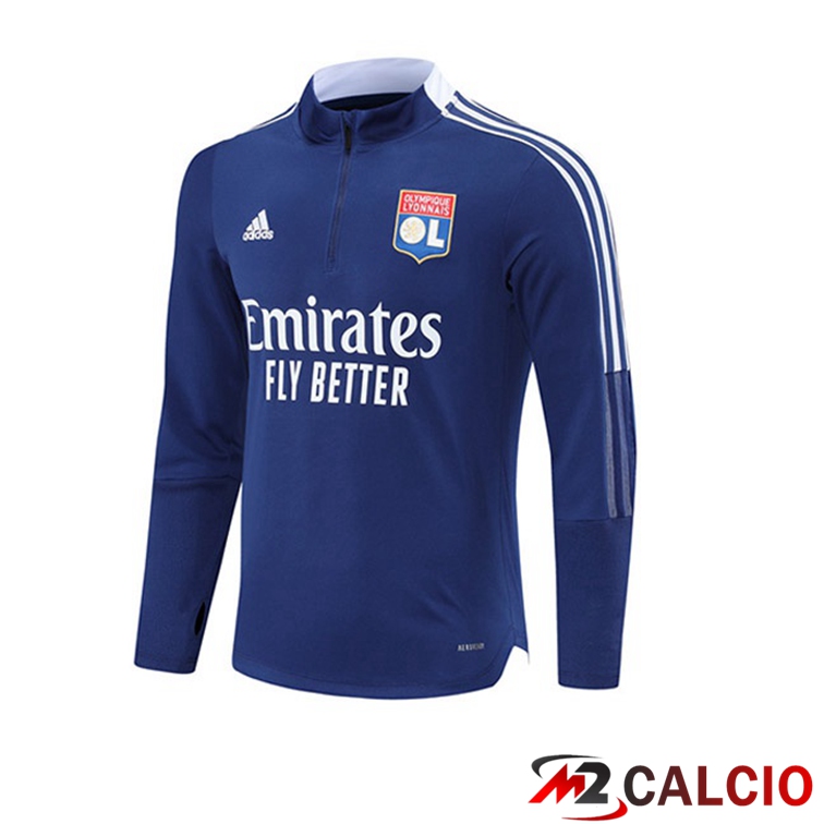 Maglie Calcio Personalizzate,Tute Calcio Squadre,Maglia Nazionale Italiana Calcio | Felpa Allenamento Lyon OL Blu 2021/2022