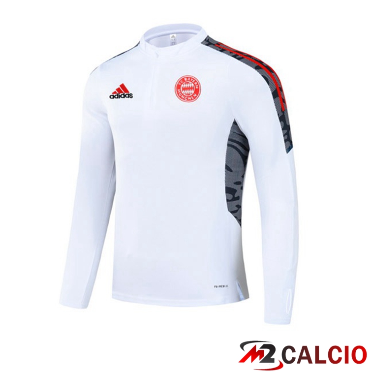 Maglie Calcio Personalizzate,Tute Calcio Squadre,Maglia Nazionale Italiana Calcio | Felpa Allenamento Bayern Monaco Bianco 2021/2022