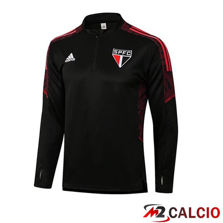 Maglie Calcio Personalizzate,Tute Calcio Squadre,Maglia Nazionale Italiana Calcio | Felpa Allenamento Sao Paulo FC Nero 2021/2022