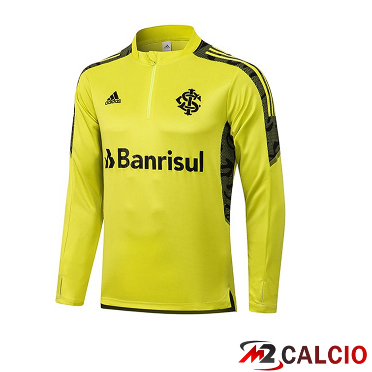 Maglie Calcio Personalizzate,Tute Calcio Squadre,Maglia Nazionale Italiana Calcio | Felpa Allenamento SC Internacional Giallo 2021/2022