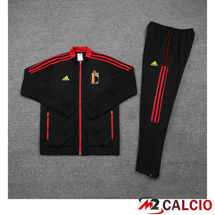 Insieme Tuta Calcio - Giacca Belgio Nero 2021/2022