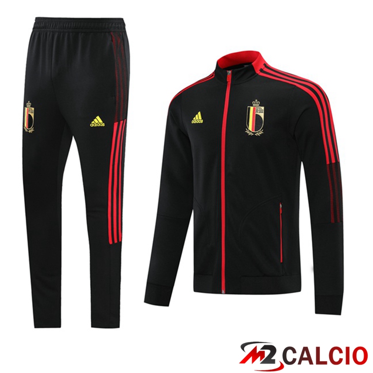 Insieme Tuta Calcio - Giacca Belgio Nero 2021/2022