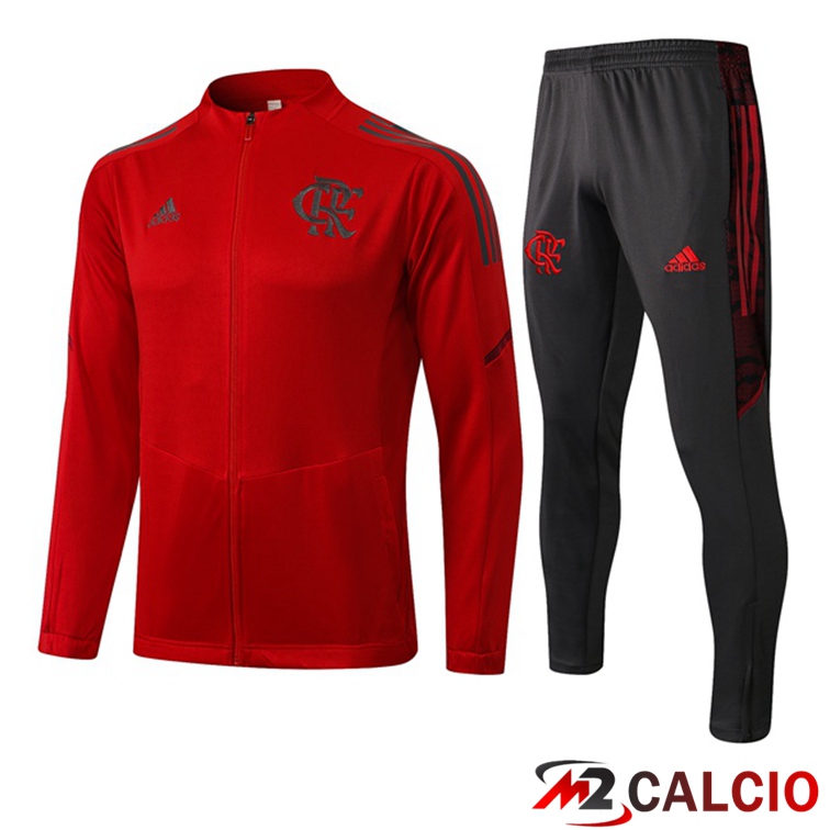 Maglie Calcio Personalizzate,Tute Calcio Squadre,Maglia Nazionale Italiana Calcio | Insieme Tuta Calcio - Giacca Flamengo Rosso 2021/2022